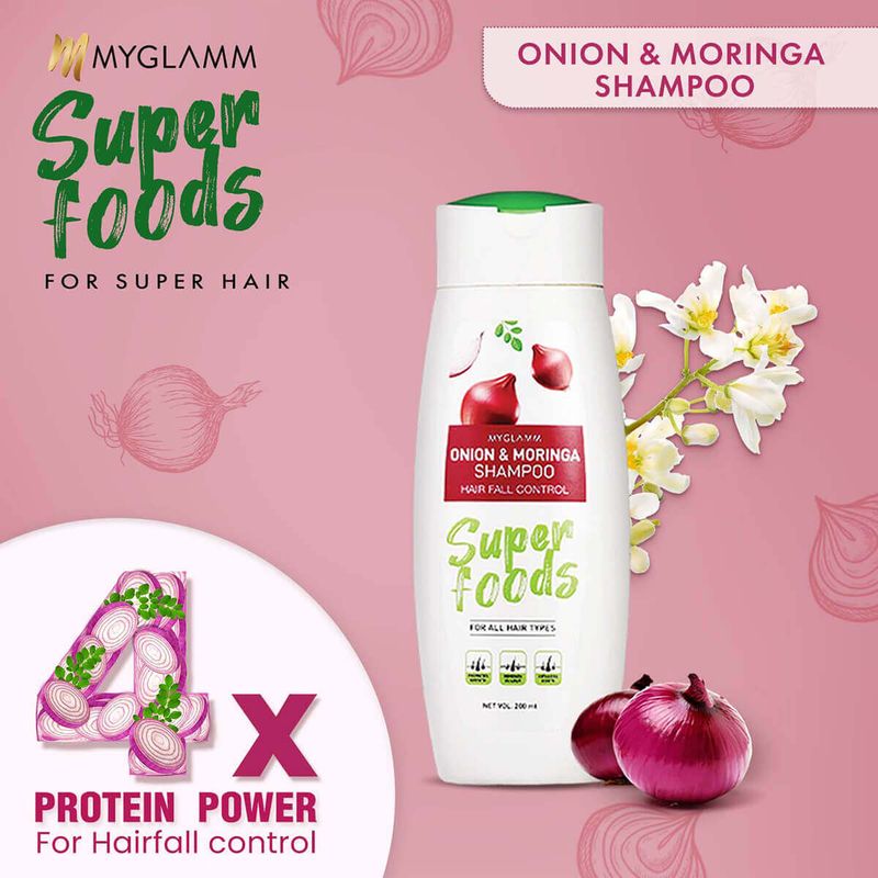 

MyGlamm SUPERFOODS Onion & Moringa Hair Oil & Shampoo