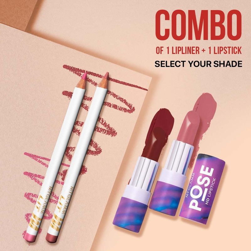POSE HD Lipstick + LIT Matte Lip Liner Pencil