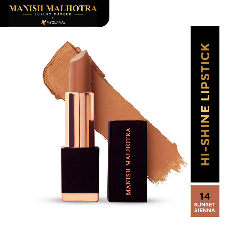 Manish Malhotra Hi-Shine Lipstick - Sunset Sienna